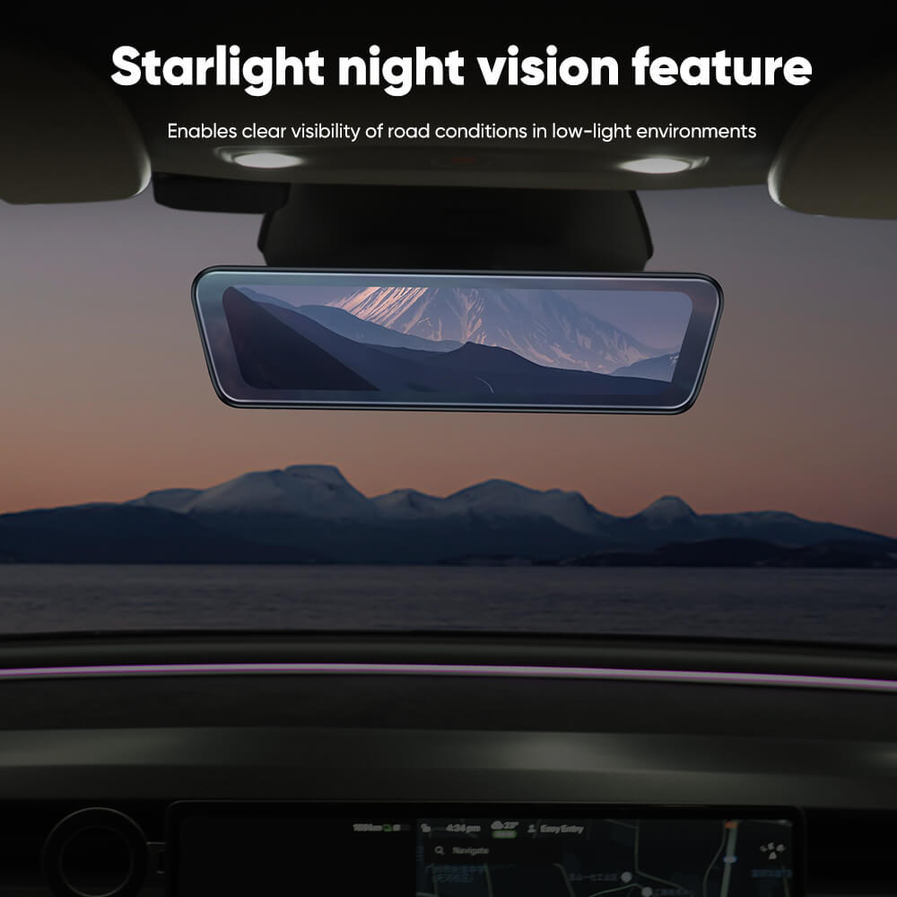Tesstudio Tesla Model 3 Highland S82 Streaming Rearview Mirror with Night Vision Tesstudio®