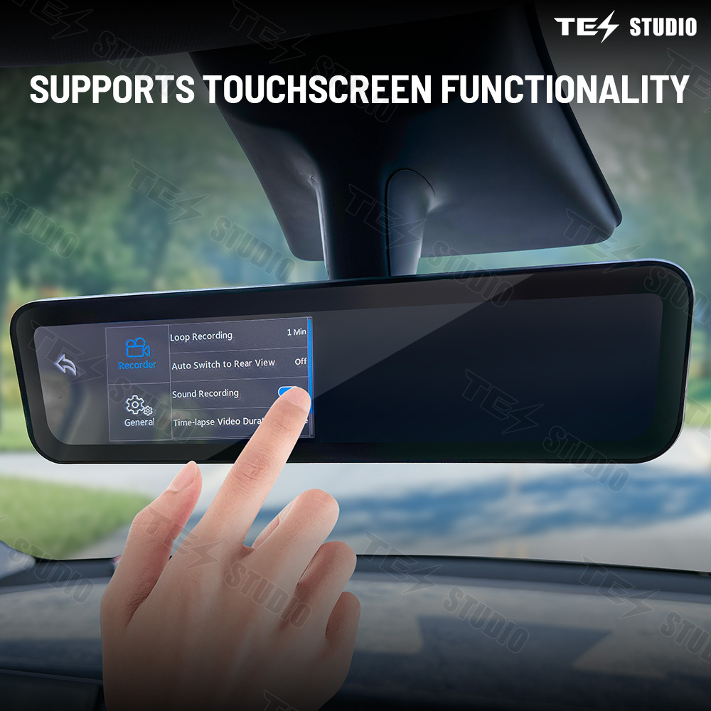 S92 Rearview Universal Fit | 1080P HD DVR | Dual Way Video Recorder with WiFi | Anti Glare