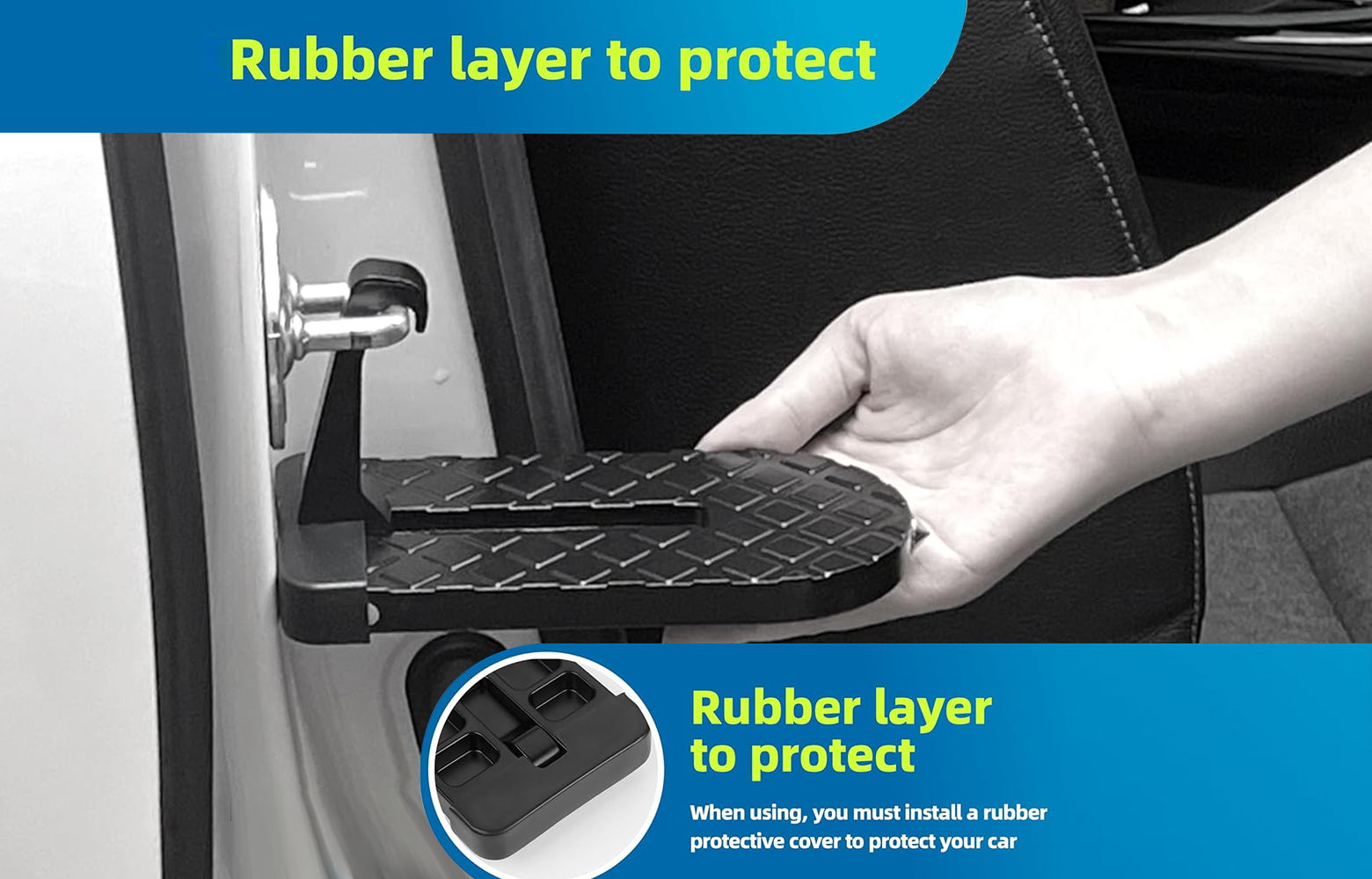 Car Door Step Folding Aluminum Alloy Car Step Universal Fit Most Cars SUVs and Trucks