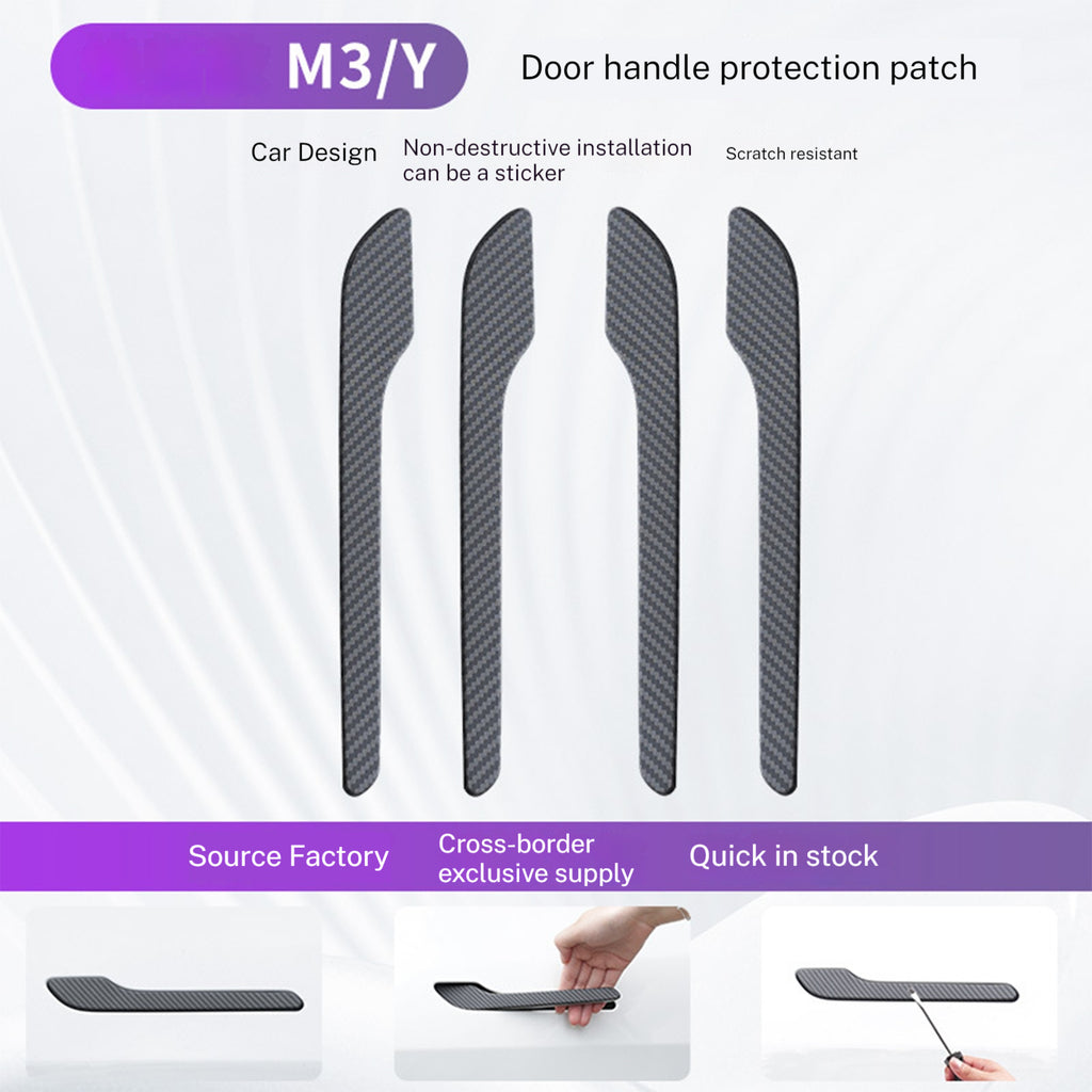 Tesla Model 3/Y Carbon Fiber Door Handle Cover Protection Accessories Tesstudio?