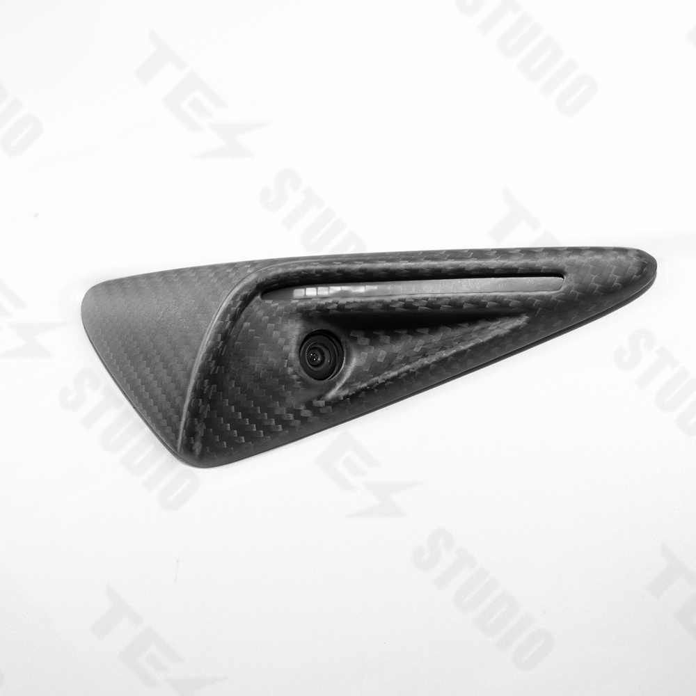 Tesstudio Real Carbon Fiber Side Camera Cover for Tesla Model 3 Model Y