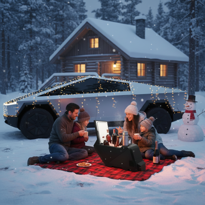 Tesstudio Cybertruck Cooler Fridge 18L Center Console Floor Refrigerator For Tesla