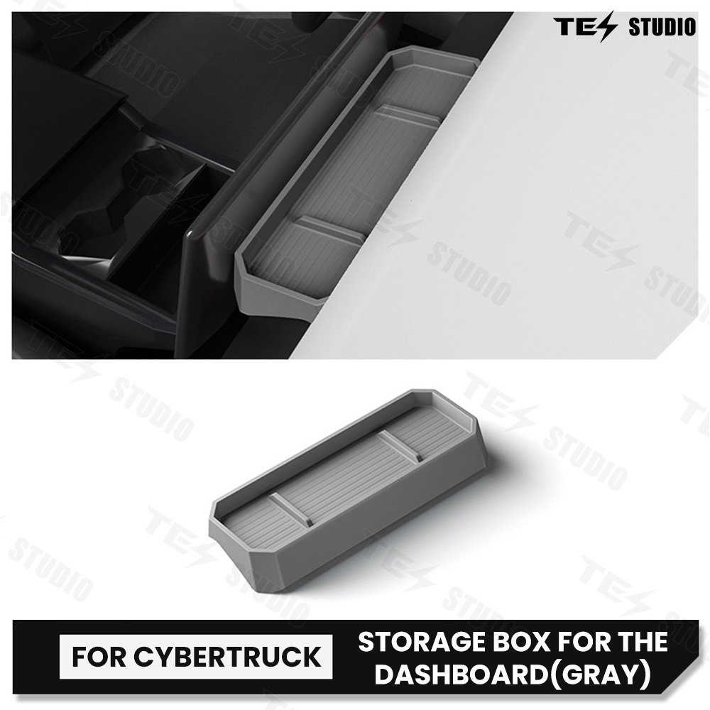 Tesstudio Cybertruck Accessories Silicone Dashboard Storage Box 