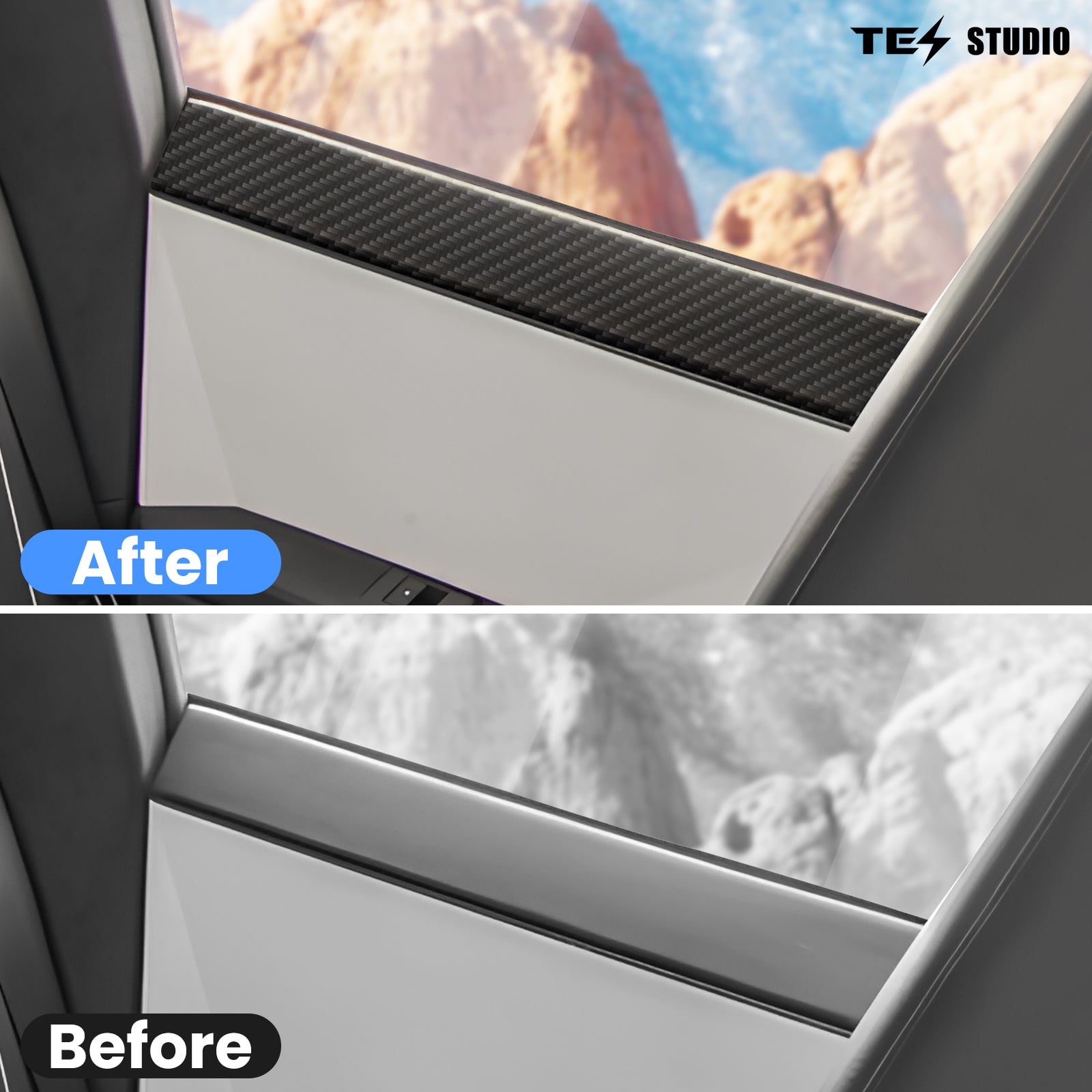 [Real Carbon Fiber] Tesla Cybertruck Accessories Door Panel Covers Premium Front & Rear Upper Overlays Tesstudio?