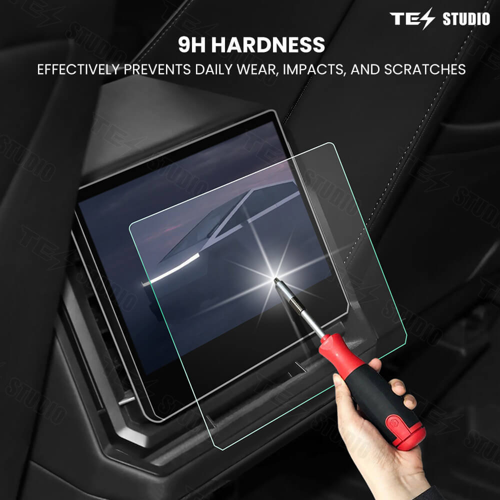 Tesstudio Ultra Tough Screen Protectors for Tesla Cybertruck 2024+/Front & Rear Display Covers 9H Hardness/Gift of an installation tool.