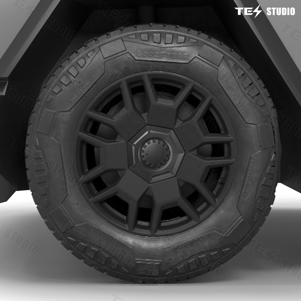 Tesstudio Cybertruck Accessories Center Wheel Cap Heptagon Hub Tesla Wheel Rim Caps Lug Nut Covers Caps