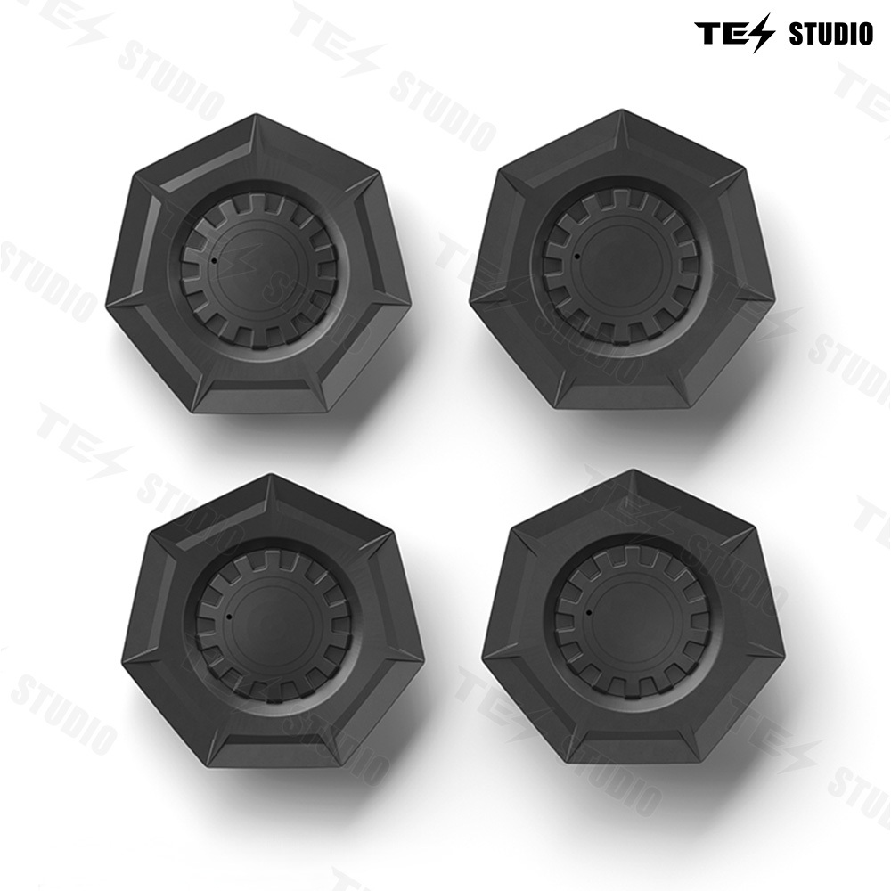 Tesstudio Cybertruck Accessories Center Wheel Cap Heptagon Hub Tesla Wheel Rim Caps Lug Nut Covers Caps