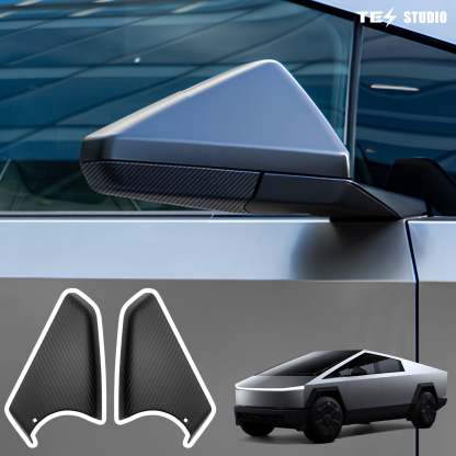Tesla Cybertruck Carbon Fiber Rearview Side Mirror Bottom Covers Trim Side Mirror Accessories Tesstudio?