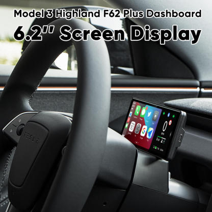 Tesstudio F62 Plus Model 3 Highland 6.2-inch Linux System Dashboard Screen-Tes studioScreen,Model 3 Highland interior,Model 3 Highlandtesla accessories