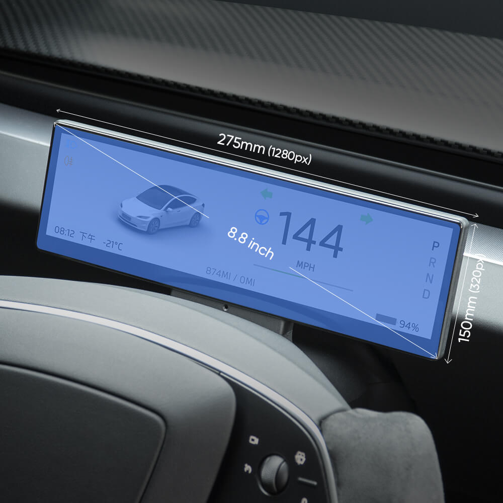 Tesstudio 8.8-Inch Touch Screen Dashboard Display for Tesla Model 3/Y