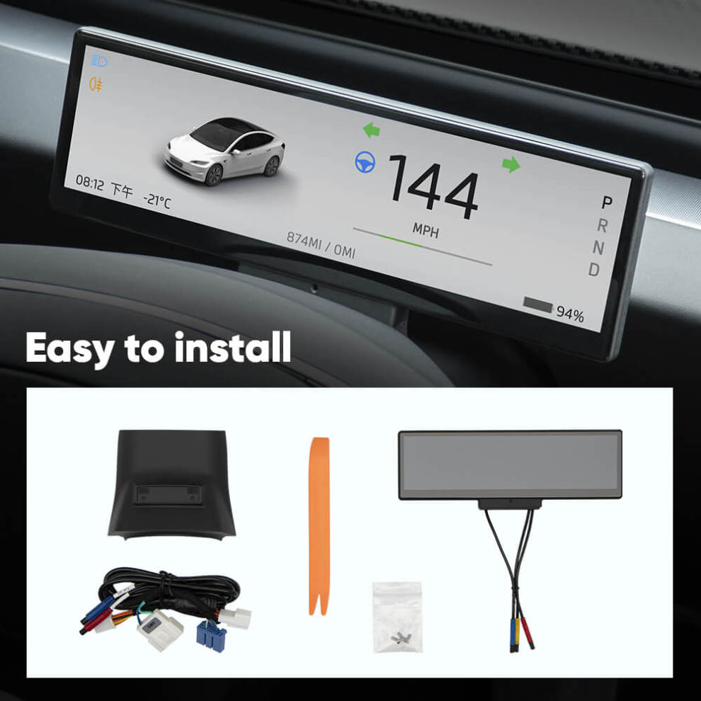 Tesla Rpm Meter Model 3/Y/Model 3 Highland 8.8-inch Speedometer Instrument Cluster ...