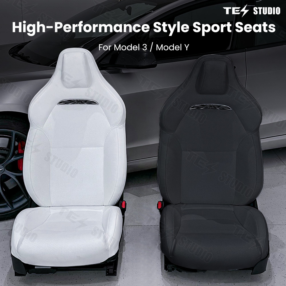 Tesstudio Tesla Accessories Sports Edition Seats for Model 3/Model Y/Model 3 Highland 