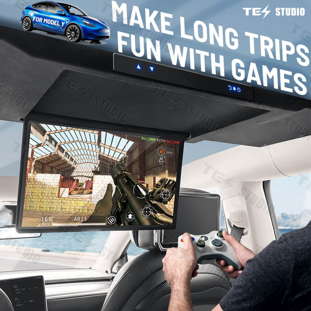 Tesstudio MY 17.3-inch Ceiling-Mounted TV - WiFi Version-Watching movies and playing games can add fun to your long trips and family outings