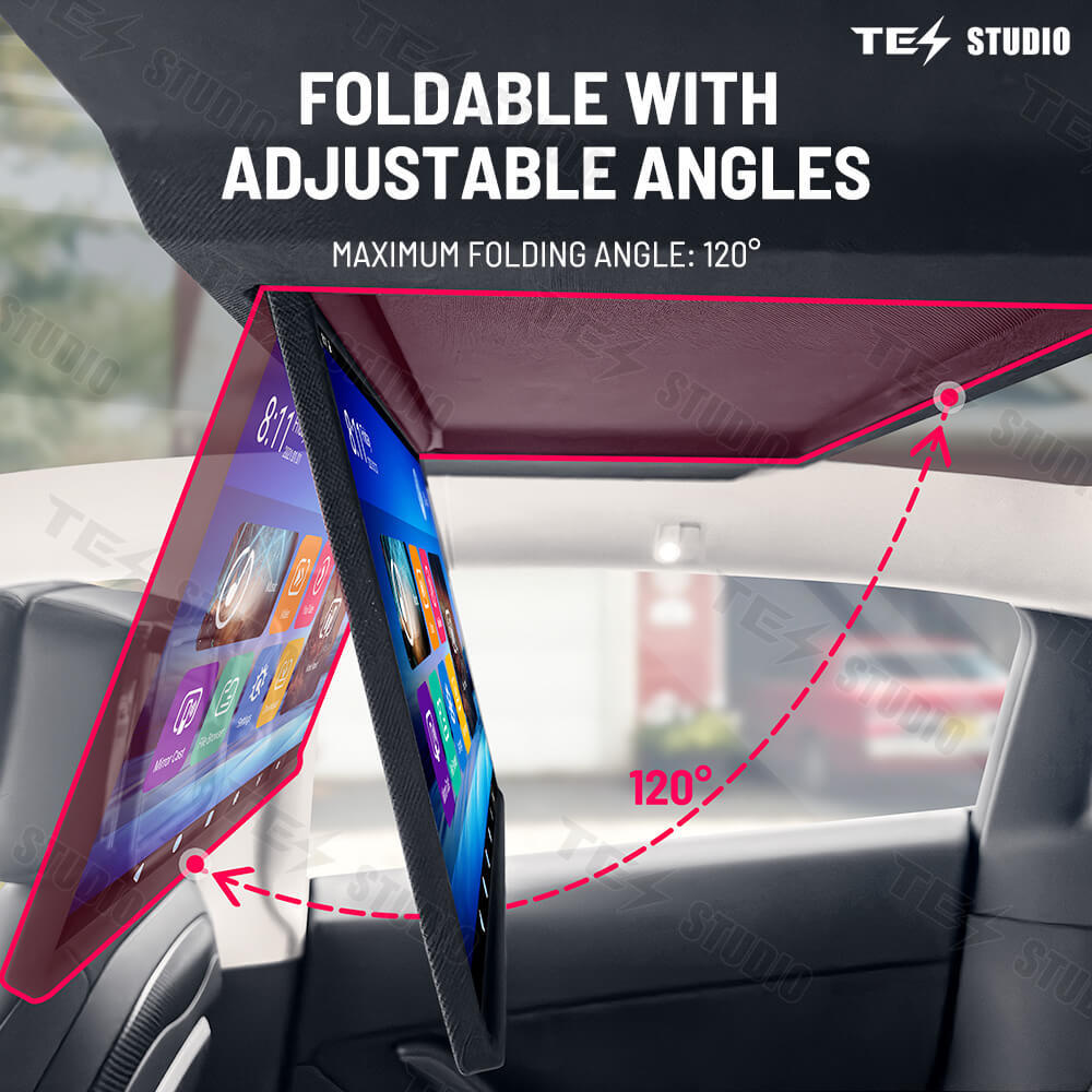 Tesstudio MY 17.3-inch Ceiling-Mounted TV - WiFi Version-Watching movies and playing games can add fun to your long trips and family outings