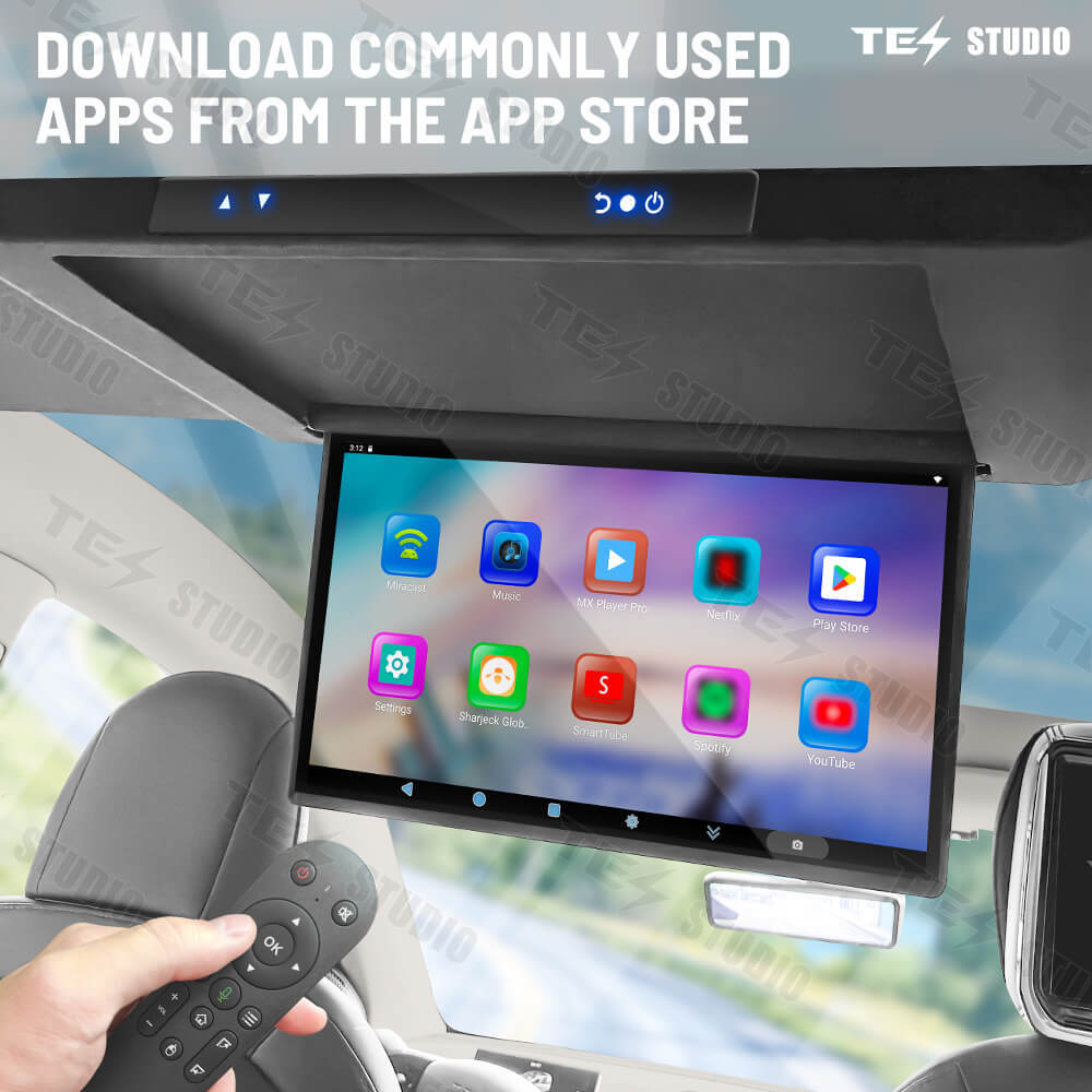 Tesstudio MY 17.3-inch Ceiling-Mounted TV - WiFi Version-Watching movies and playing games can add fun to your long trips and family outings