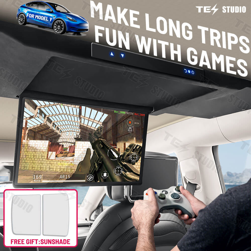 Tesstudio MY 17.3-inch Ceiling-Mounted TV - WiFi Version-Watching movies and playing games can add fun to your long trips and family outings