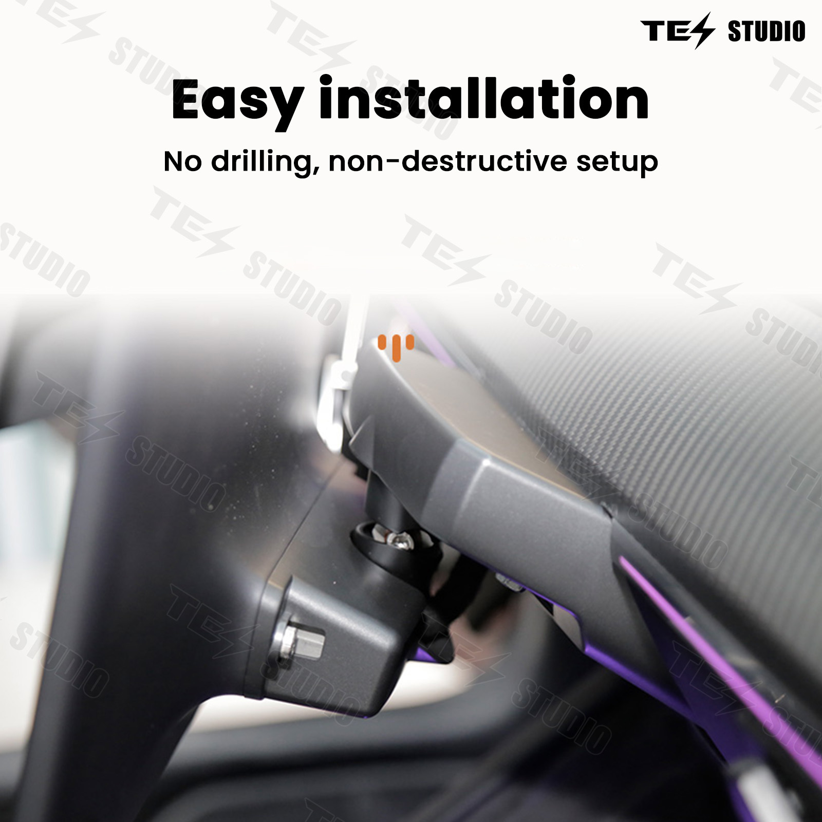 Tesla Model 3/Y/3 Highland Dashboard Swivel Mount Kit Center Screen Rotating Holder Tesstudio®