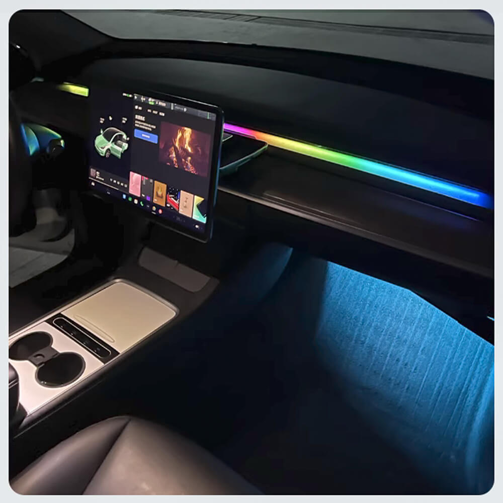 Tesstudio Simple Air Vent RGB Light Strips For (19+) Tesla Model 3/Y-Tes studioModel Y interior,Lighting Upgrade,Model 3 interior,Model 3,Model Ytesla accessories