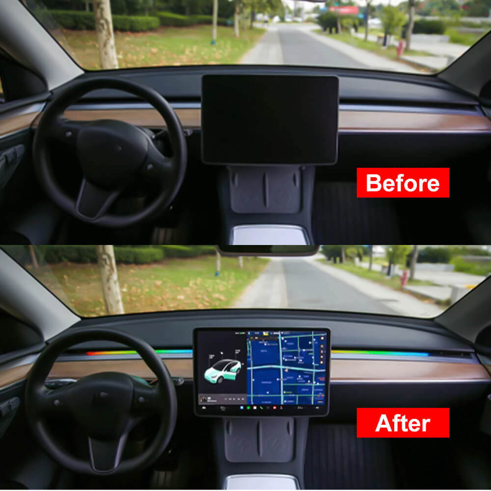 Tesstudio Simple Air Vent RGB Light Strips For (19+) Tesla Model 3/Y-Tes studioModel Y interior,Lighting Upgrade,Model 3 interior,Model 3,Model Ytesla accessories