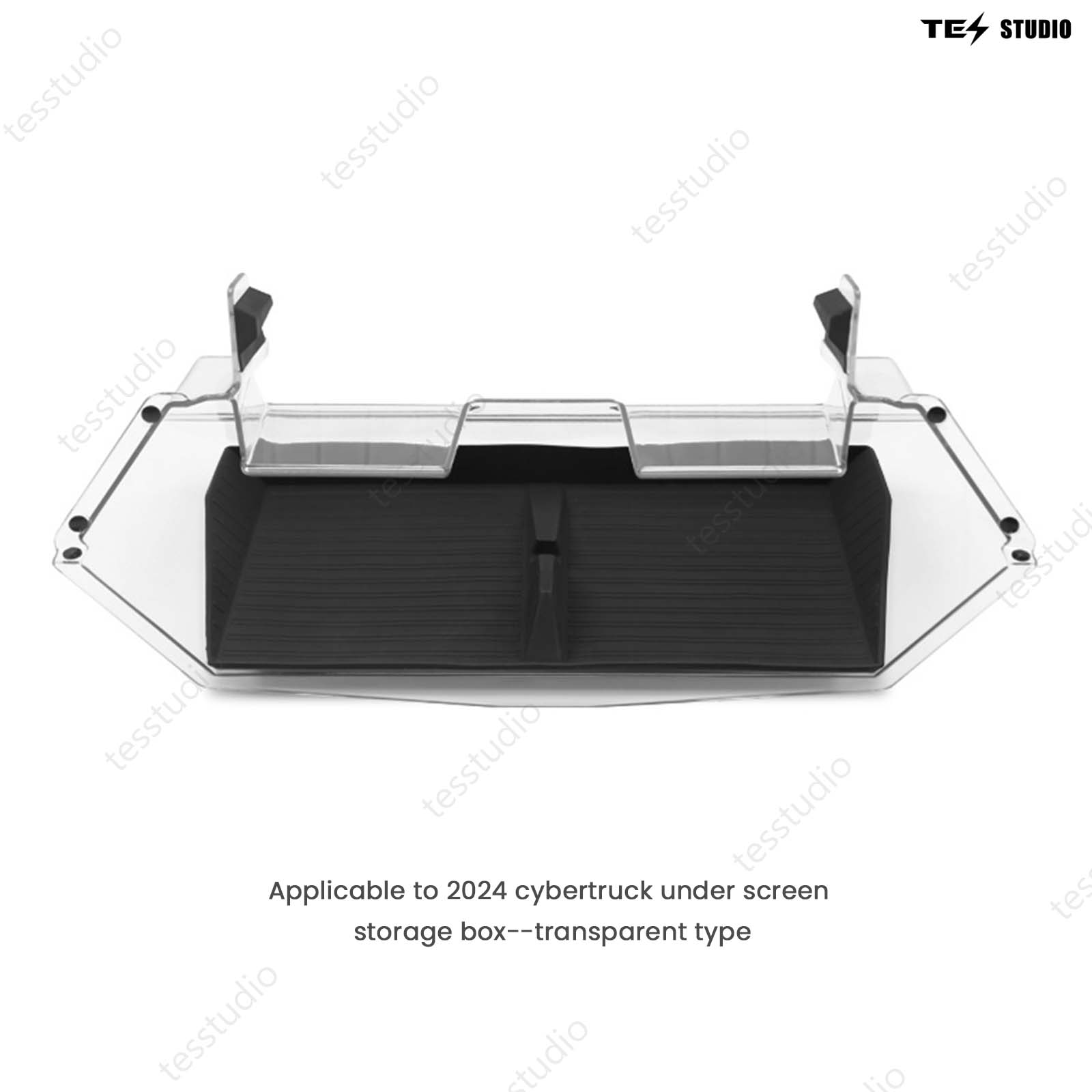 Tesla Cybertruck Interior Accessories Hideable Under Screen Storage Box with Center Console Organizer Tray Tesstudio®