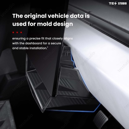 Tesla Cybertruck Interior Accessories Hideable Under Screen Storage Box with Center Console Organizer Tray Tesstudio®