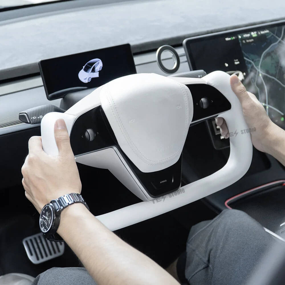 Yoke Steering Wheel For Tesla Model 3/Y - Inspired By Tesla Model S/X-Tes studioSteering Wheel,Model Y,Model 3,Model 3 interior,Model Y interiortesla accessories