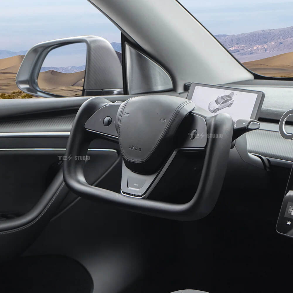 Yoke Steering Wheel For Tesla Model 3/Y - Inspired By Tesla Model S/X-Tes studioSteering Wheel,Model Y,Model 3,Model 3 interior,Model Y interiortesla accessories