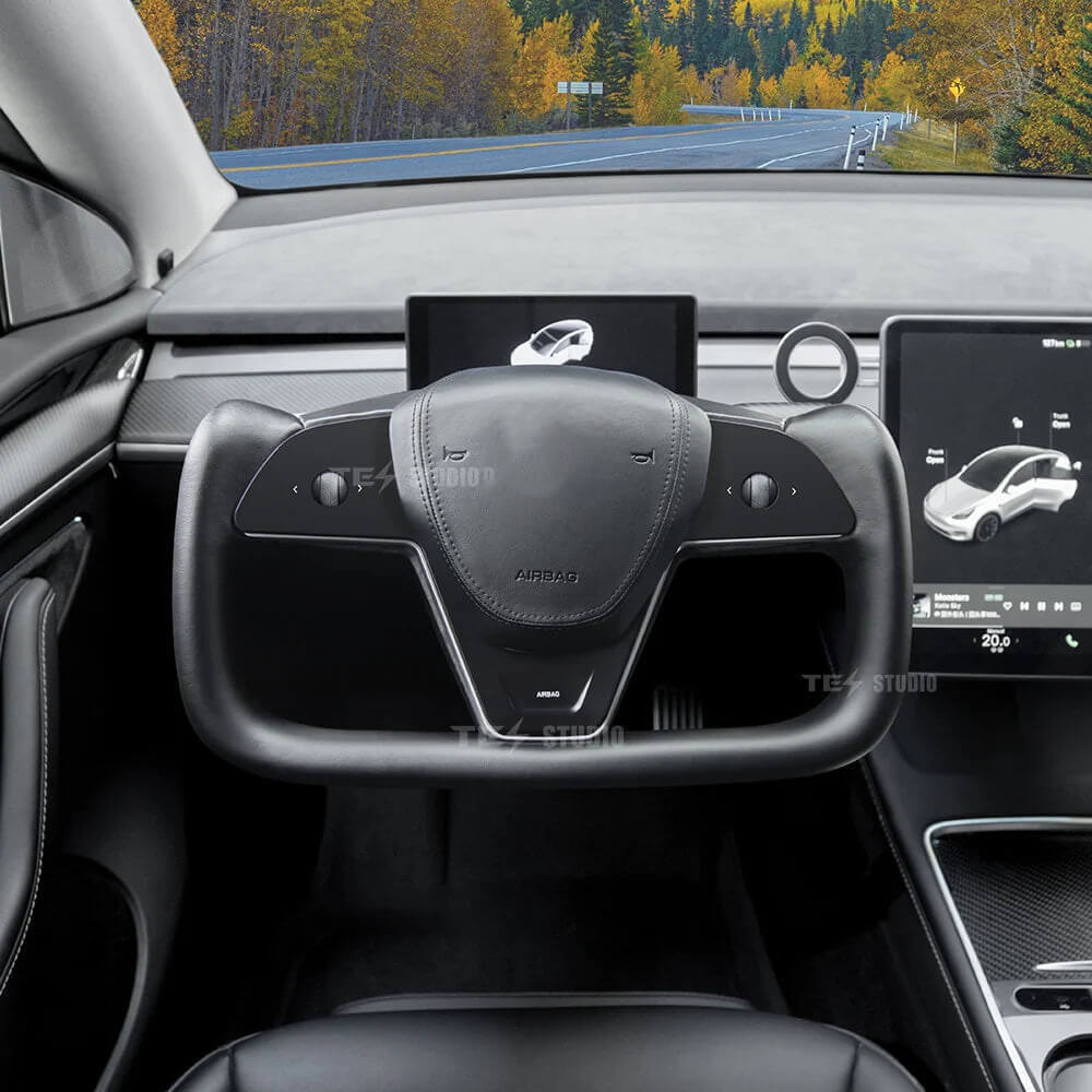 Yoke Steering Wheel For Tesla Model 3/Y - Inspired By Tesla Model S/X-Tes studioSteering Wheel,Model Y,Model 3,Model 3 interior,Model Y interiortesla accessories
