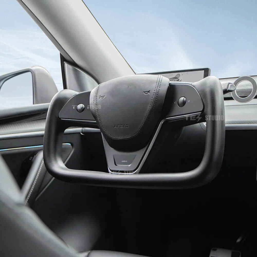 Yoke Steering Wheel For Tesla Model 3/Y - Inspired By Tesla Model S/X-Tes studioSteering Wheel,Model Y,Model 3,Model 3 interior,Model Y interiortesla accessories