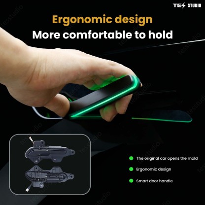 Tesla Model 3/Y/ 3 Highland Auto Door Handles With Colorful LED Lights（ V6 Plus）Tesstudio®