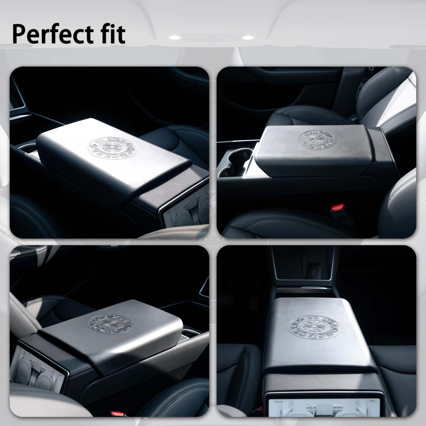 Tesla Model 3 Highland Model Y Juniper Interior Accessories TPE Armrest Cover Center Console Cover Model 3 Highland Center Console Wrap Cover Tesstudio?