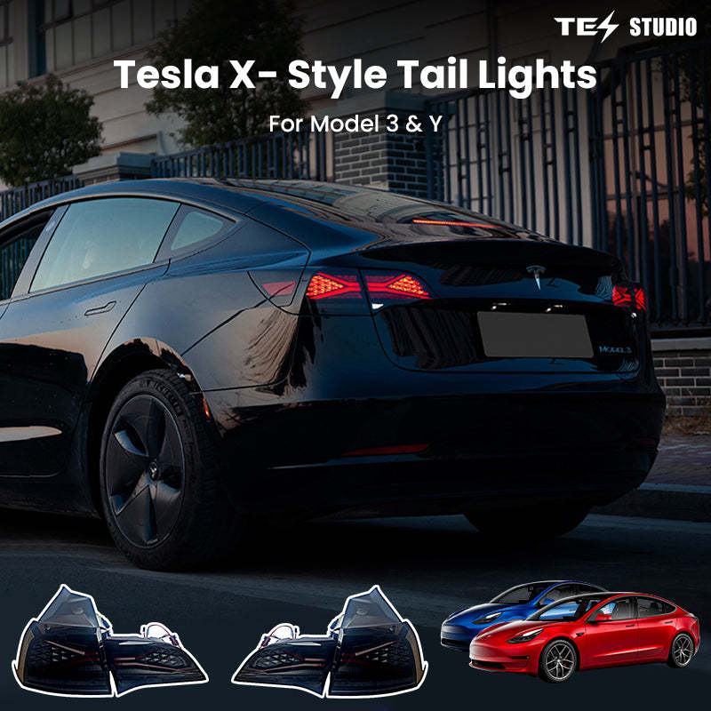 Tesla Model 3 Model Y Taillights Rear Lamp Assembly LED X-Style Tail lights Tesstudio?