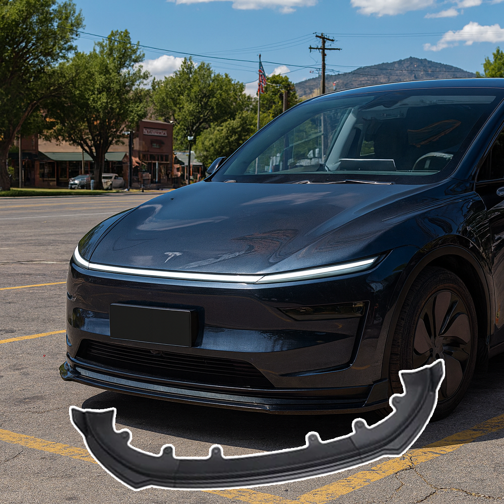 Tesstudio  ABS Front Bumper Lip Spoiler for Tesla Model Y Juniper - Punch-Free Installation
