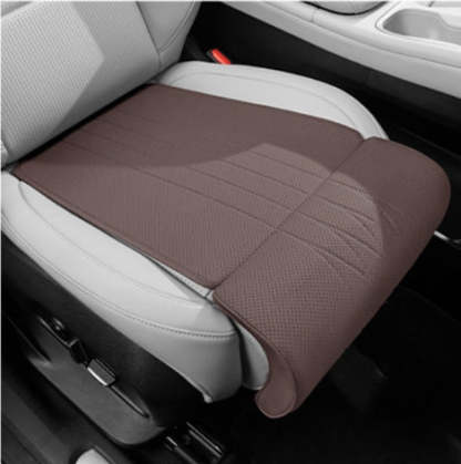 Tesstudio Brown Nappa Leather Perforated Car Seat Leg Support Cushion
