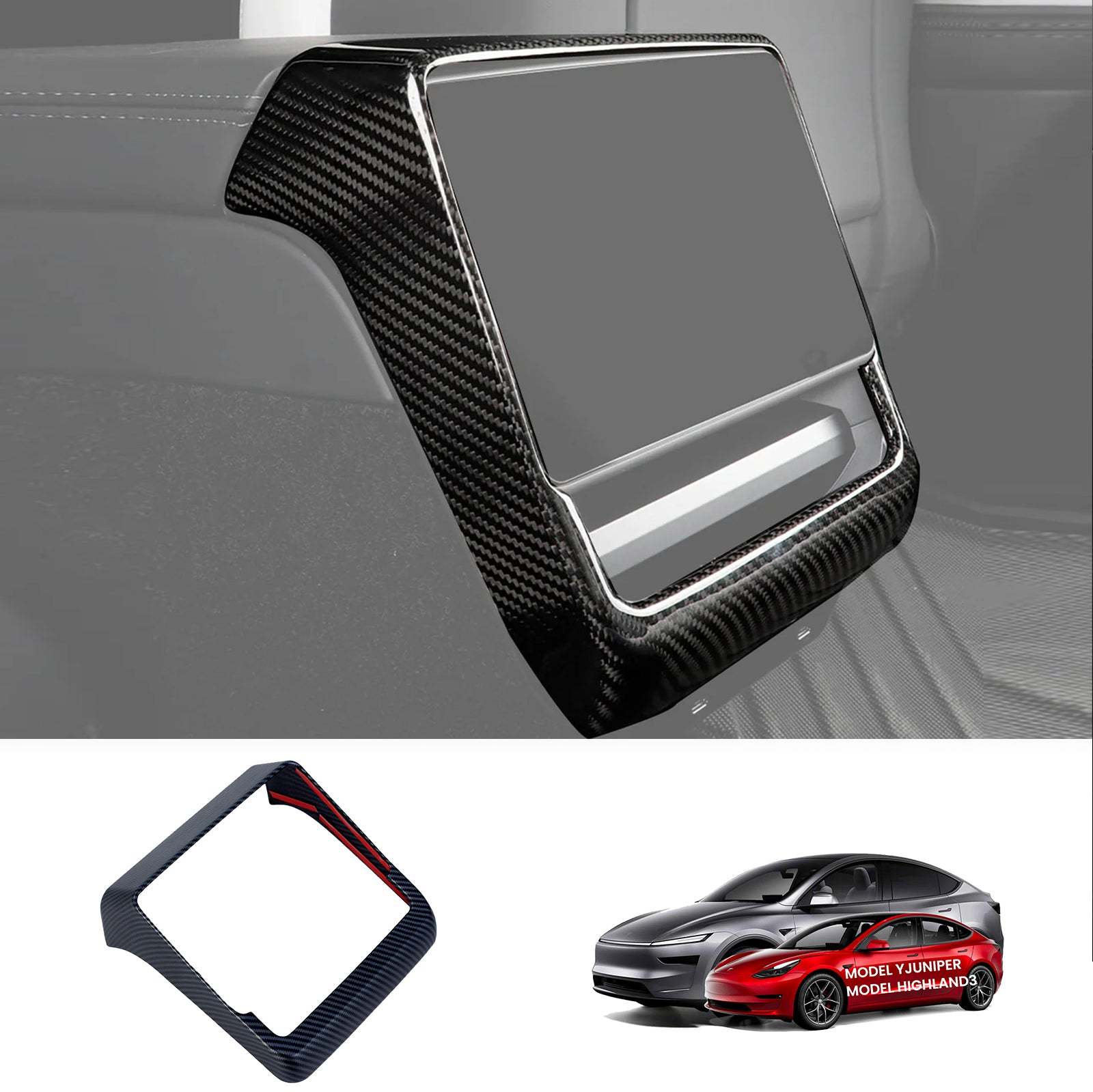 Tesstudio Carbon Fiber Rear AC Vent Cover for Tesla Model 3 Highland(23.8+)/ Y Juniper��25.3+��