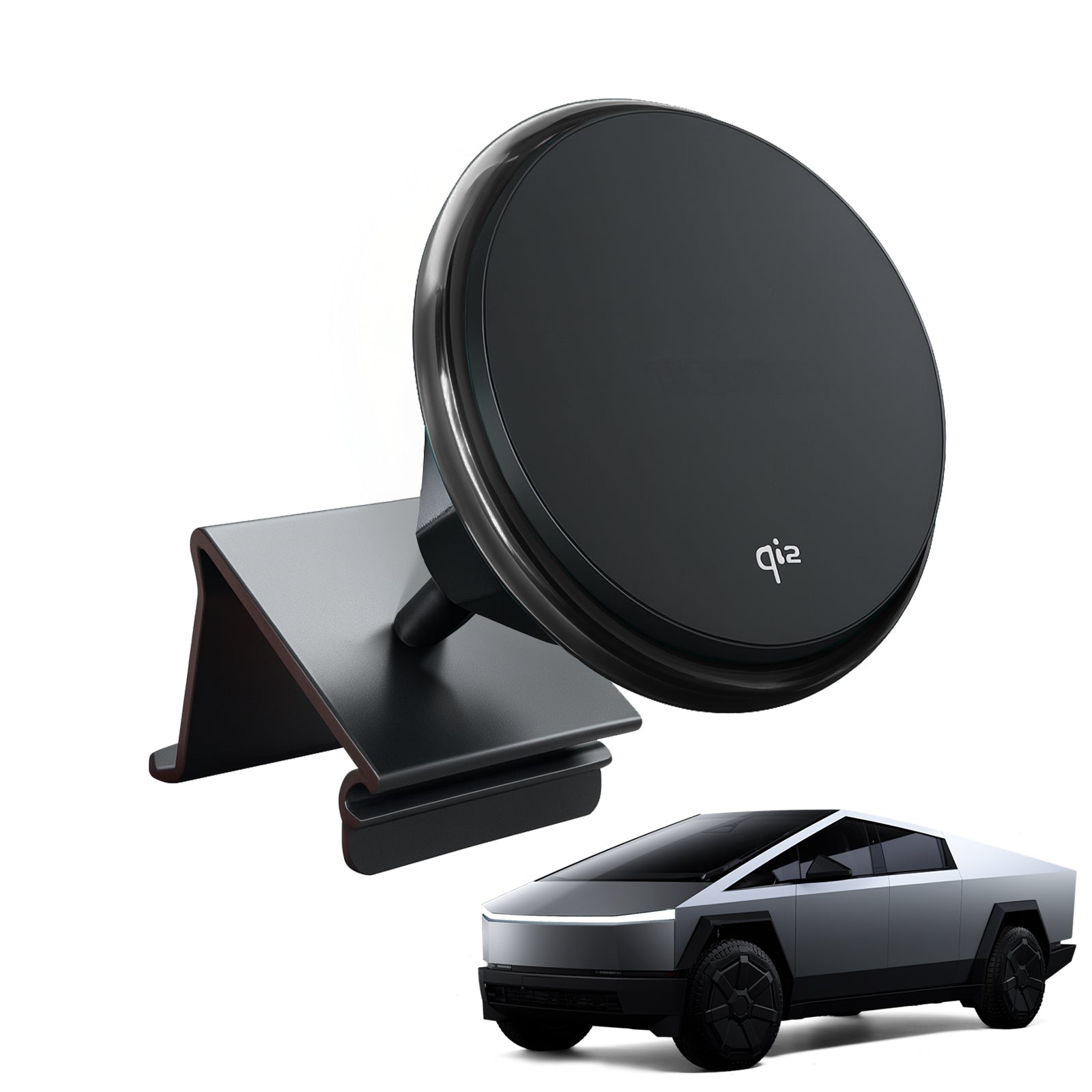 Tesstudio Cybertruck Sleek Magnetic Charging Dashboard Phone Mount with Seamless For Tesla