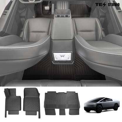 Tesstudio Floor Liners Mats Weather Tech Mats TPE For Tesla Cybertruck