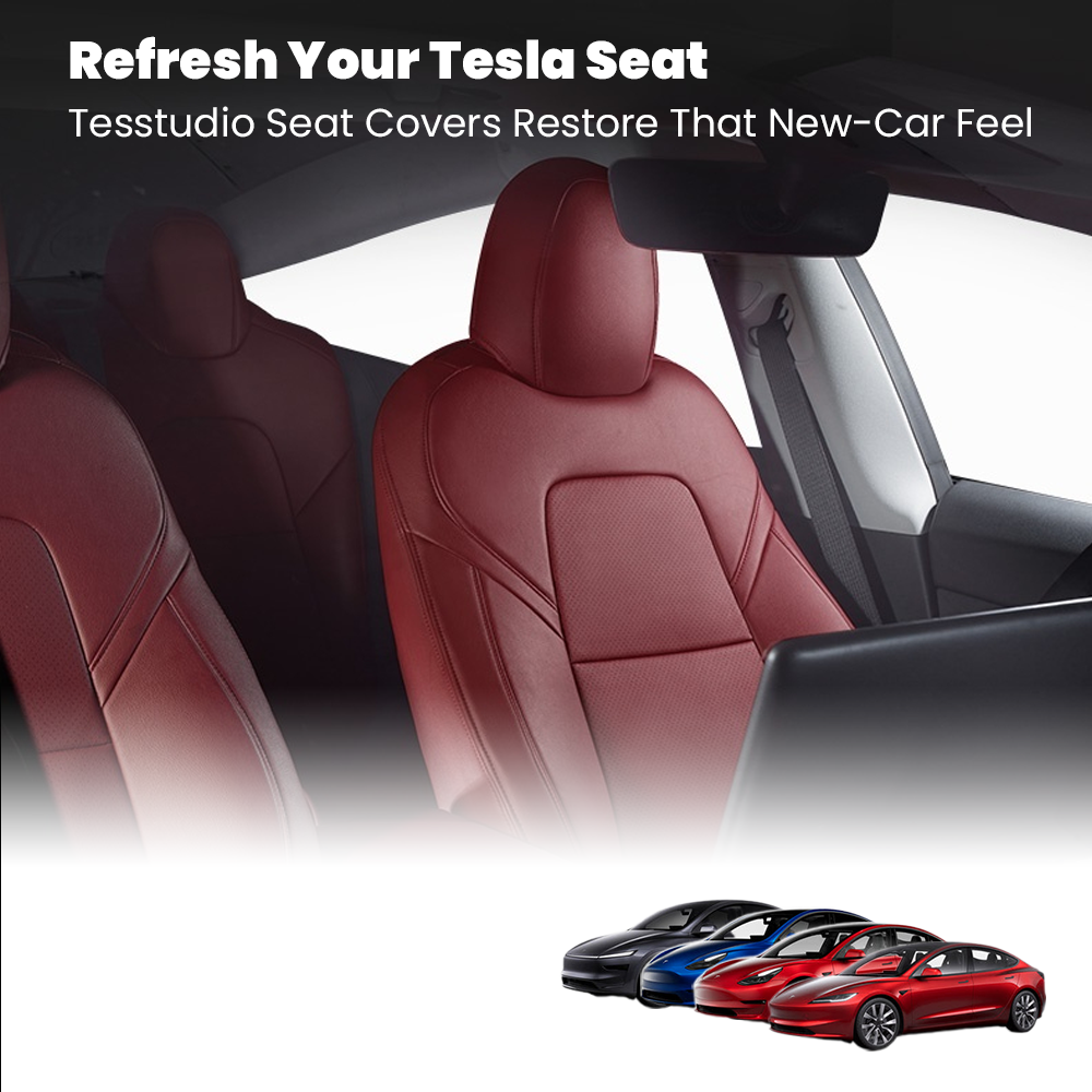 Tesstudio  Luxury Comfort Premium Tesla Seat Covers For Tesla Model 3/3 Highland/ Y /Y Juniper