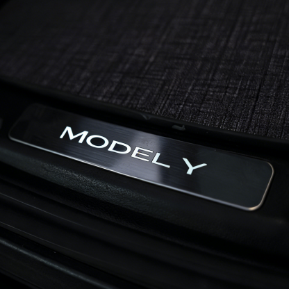 Tesstudio Model Y Juniper Trunk Illuminated Sill Plate LED Entry Guard