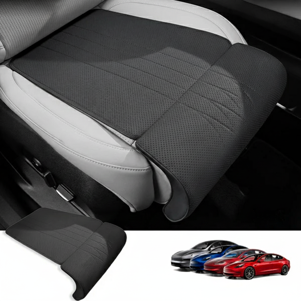 Tesstudio Premium Nappa Leather Front Seat Leg Support Cushion For Model 3/3 Highland /Y/ Y Juniper