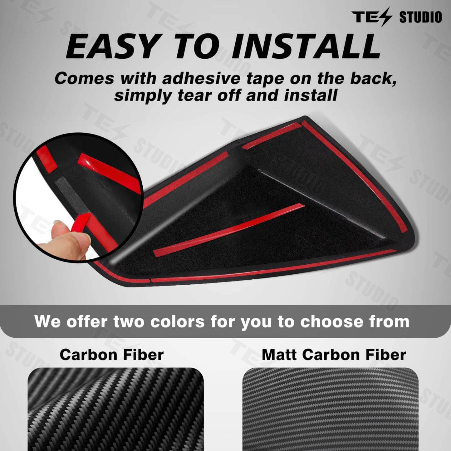 Tesstudio Carbon Fiber Side View Mirror Covers for Tesla Cybertruck