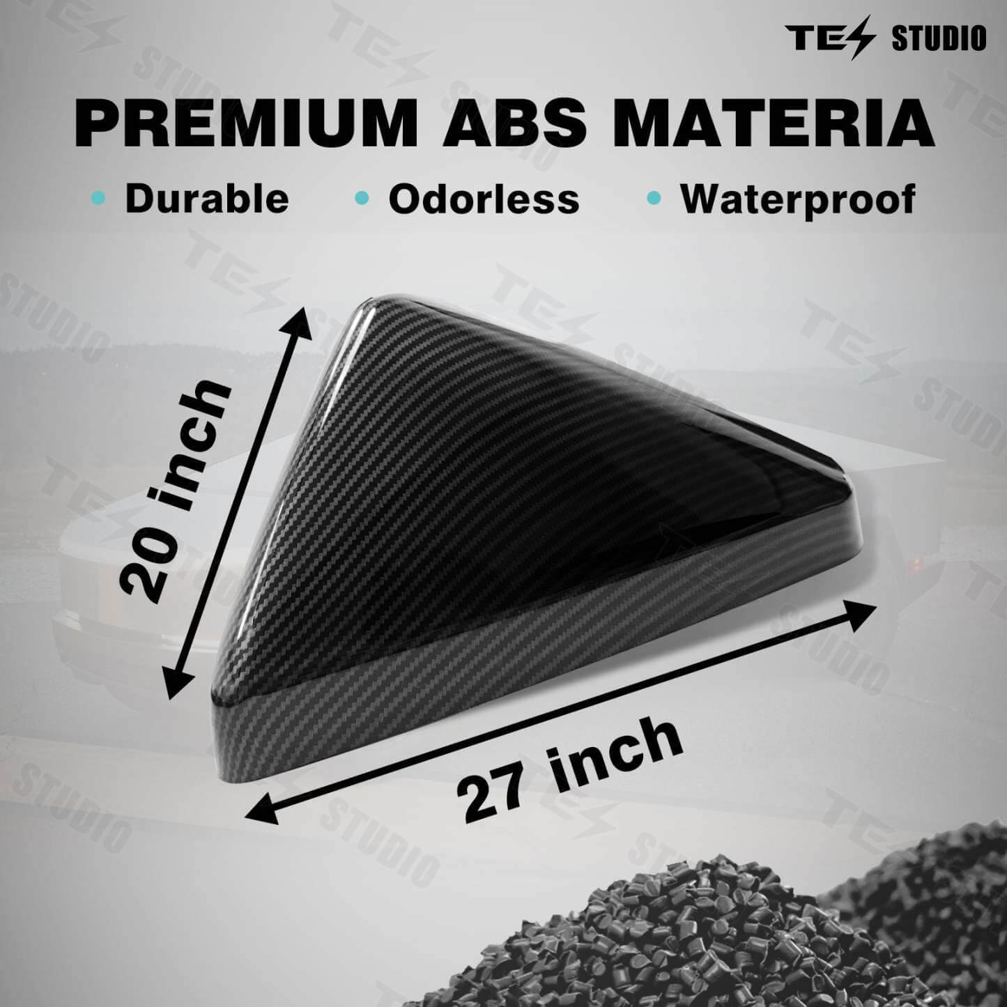 Tesstudio Carbon Fiber Side View Mirror Covers for Tesla Cybertruck