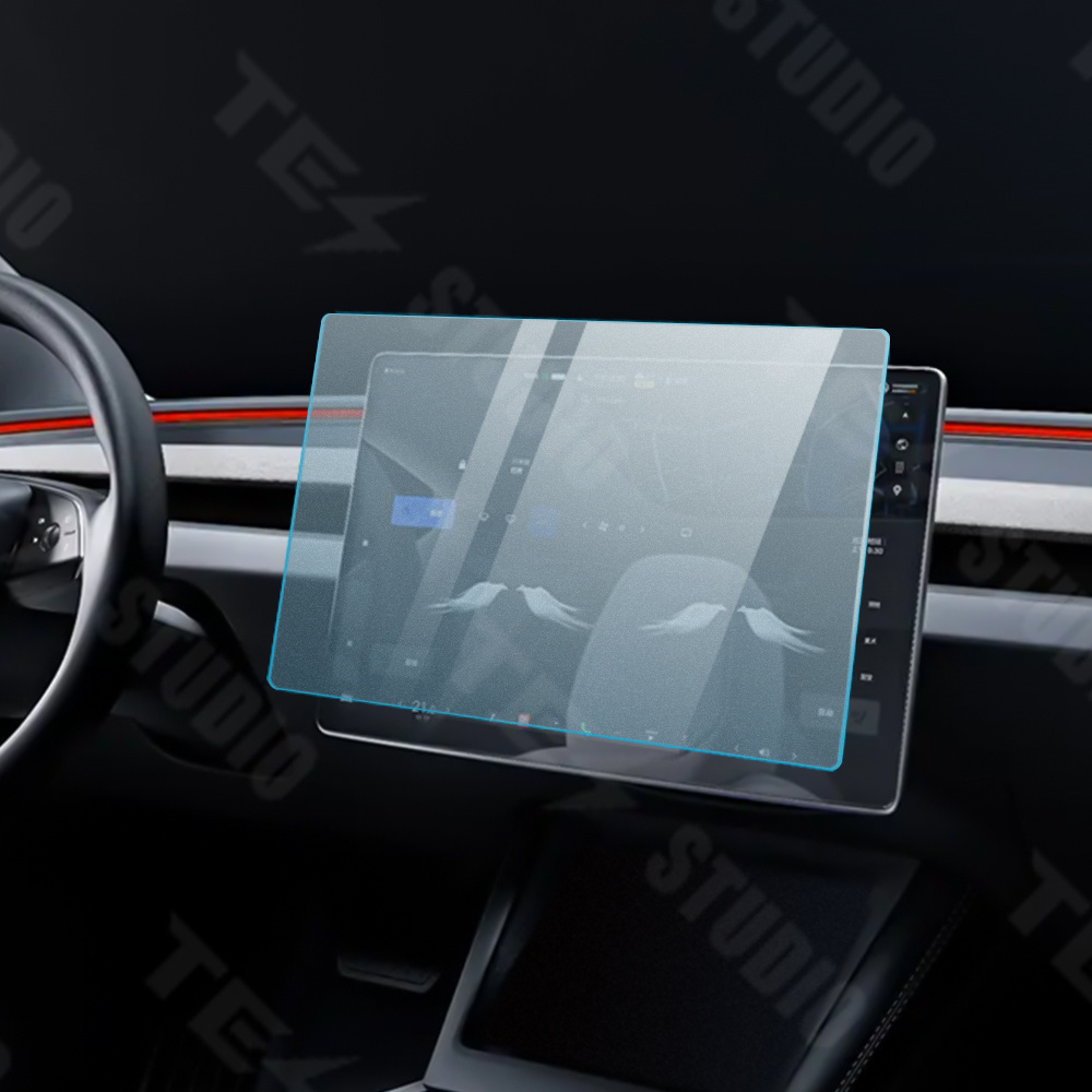 Tesstudio Tesla Model 3 Highland Tempered Glass Screen Protector Set for Front & Rear Displays