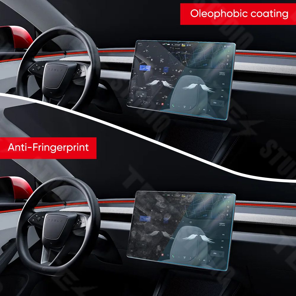 Tesstudio Tesla Model 3 Highland Tempered Glass Screen Protector Set for Front & Rear Displays