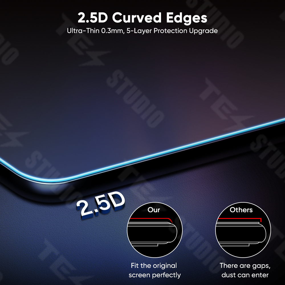 Tesstudio Tesla Model 3 Highland Tempered Glass Screen Protector Set for Front & Rear Displays