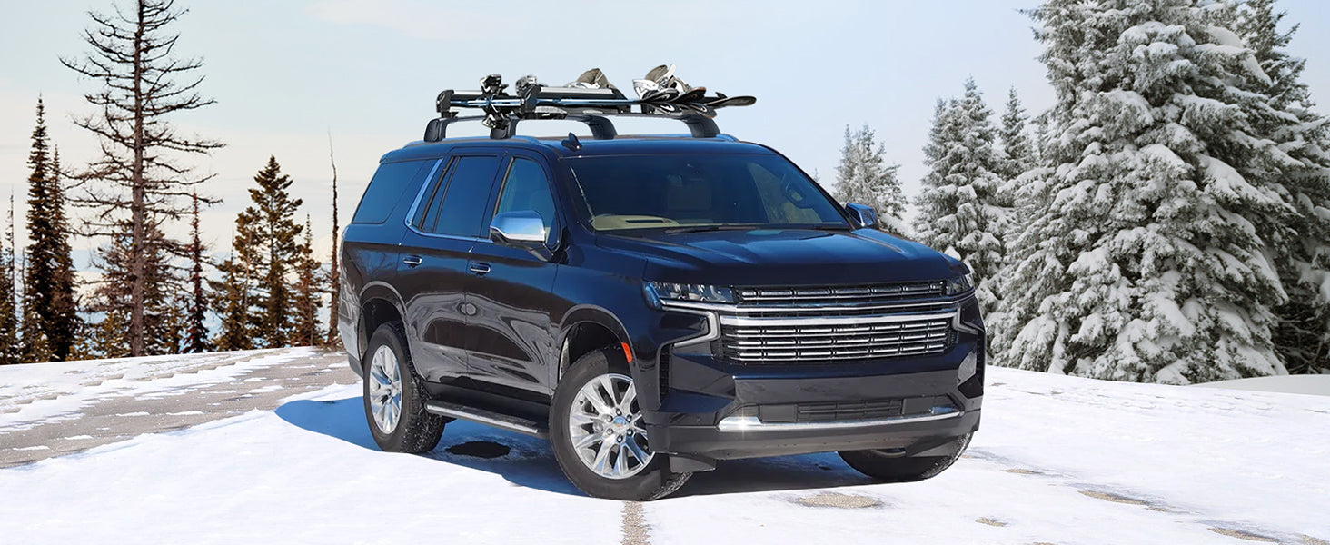 Anti-Theft Crossbar Lockable Roof Rack Compatible with Chevy Suburban,Tahoe,GMC Yukon & Yukon XL,Cadillac Escalade ESV 2021-2024