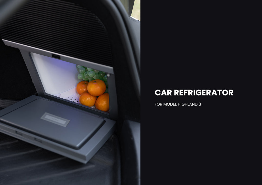 Tesla Model 3 Highland Portable Fridge Cooler With Control Expansion Dock Interior Accessories Tesstudio&reg;