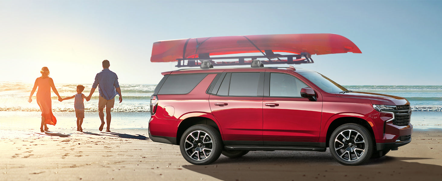 Anti-Theft Crossbar Lockable Roof Rack Compatible with Chevy Suburban,Tahoe,GMC Yukon & Yukon XL,Cadillac Escalade ESV 2021-2024