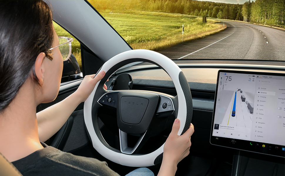 tesla model 3 steering wheel cover