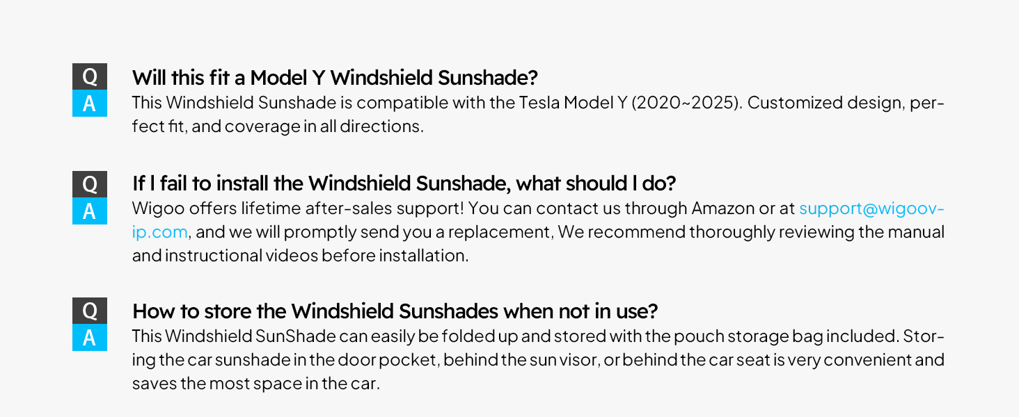 Tesla Model Y Windshield Sunshade